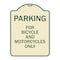 Signmission Parking for Bicycles and Motorcycles Heavy-Gauge Aluminum Sign, 24" x 18", TG-1824-23448 A-DES-TG-1824-23448 - alternate 1